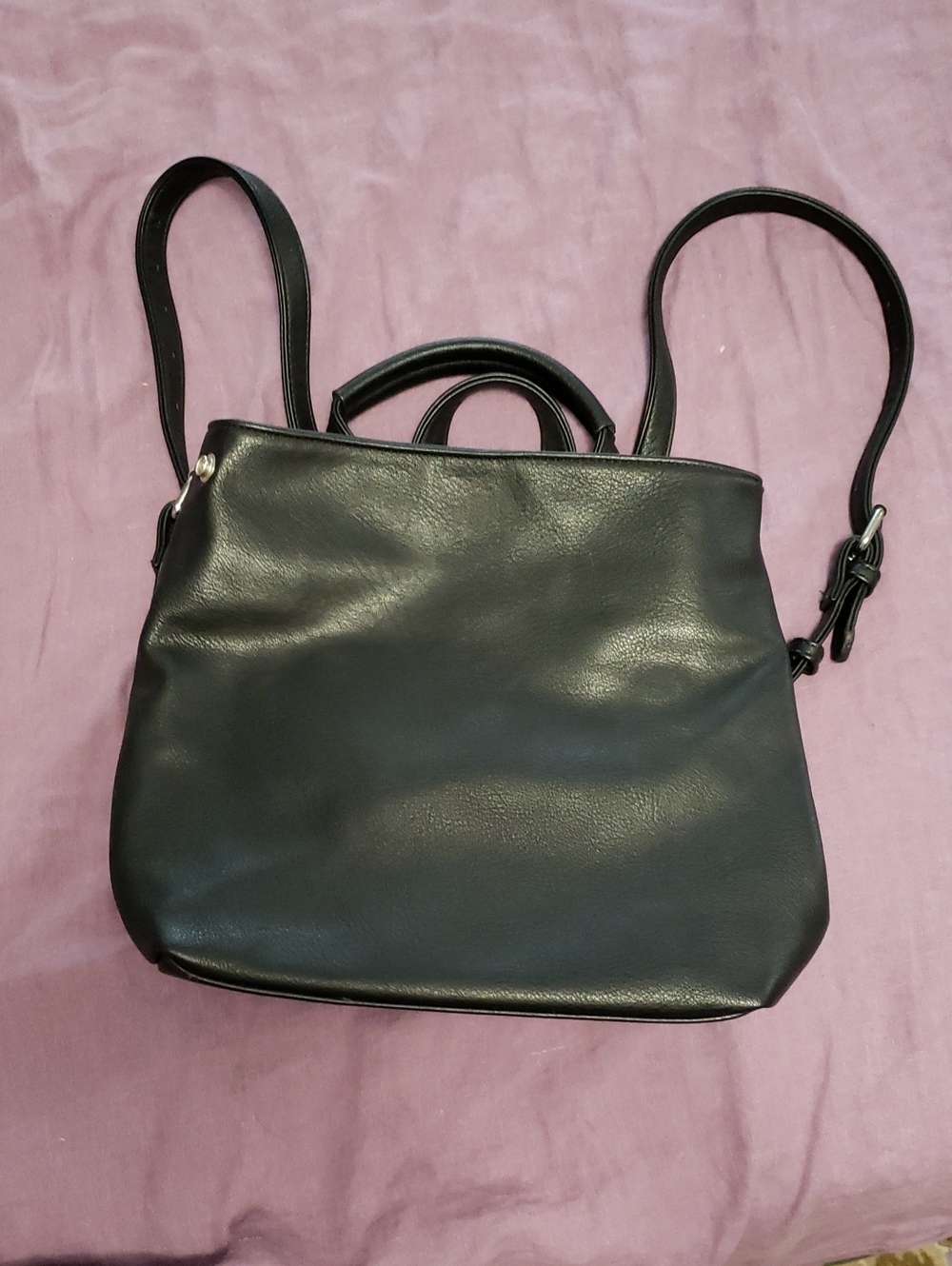 Black Convertible Backpack - 3 Way